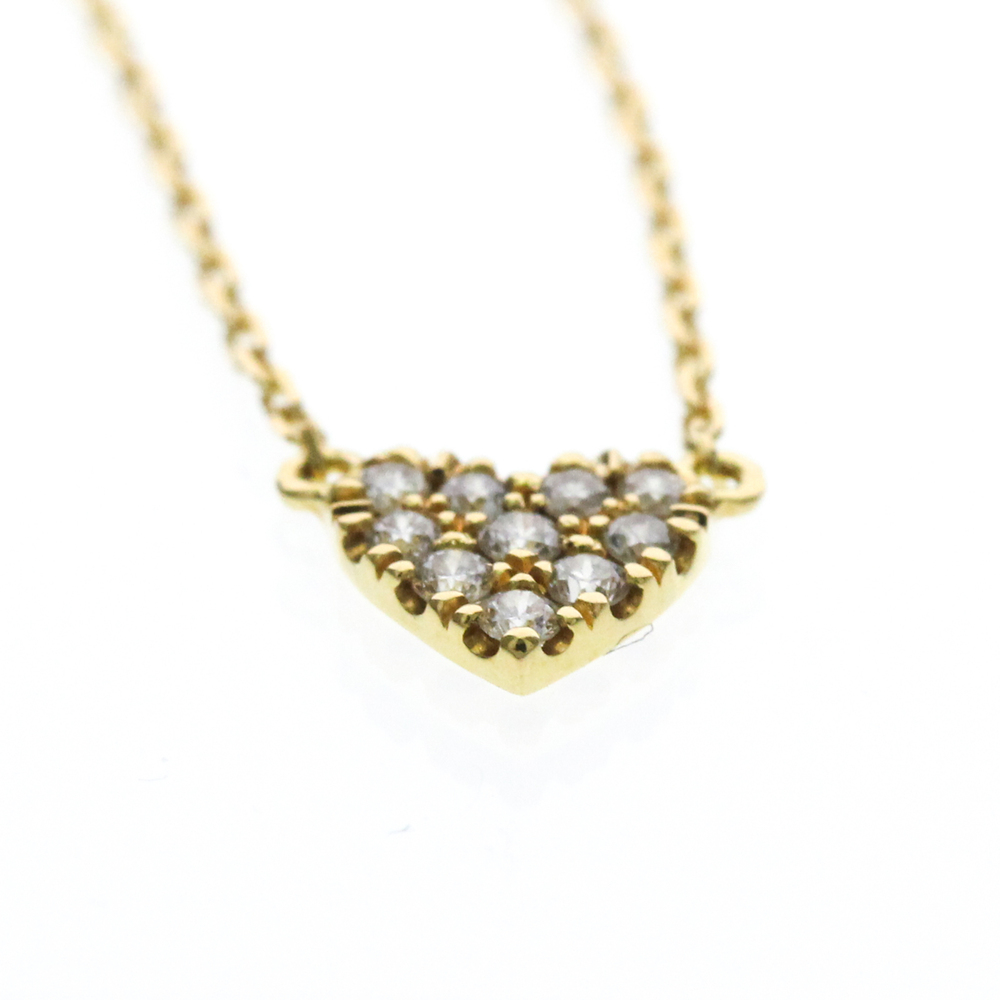 AHKAH Heart Pave Diamond Necklace Yellow Gold (18K) Diamond Women,Men Fashion... - Picture 4 of 12